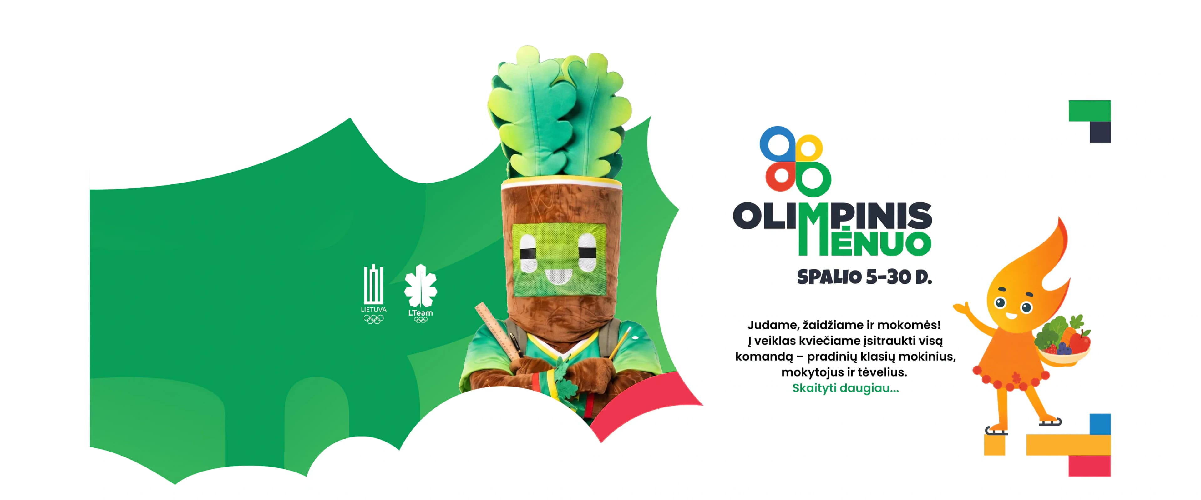 Olimpinis mėnuo, spalio 5–30 d. Judame, žaidžiame ir mokomės!